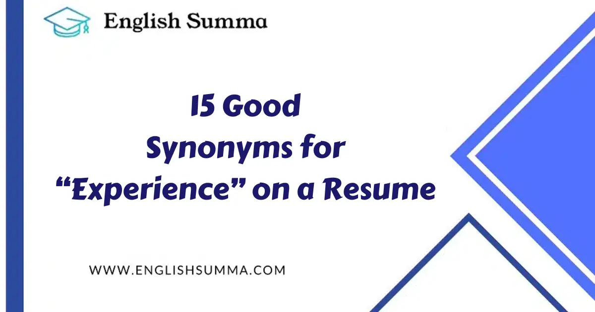 Good Synonyms for “Experience” on a Resume