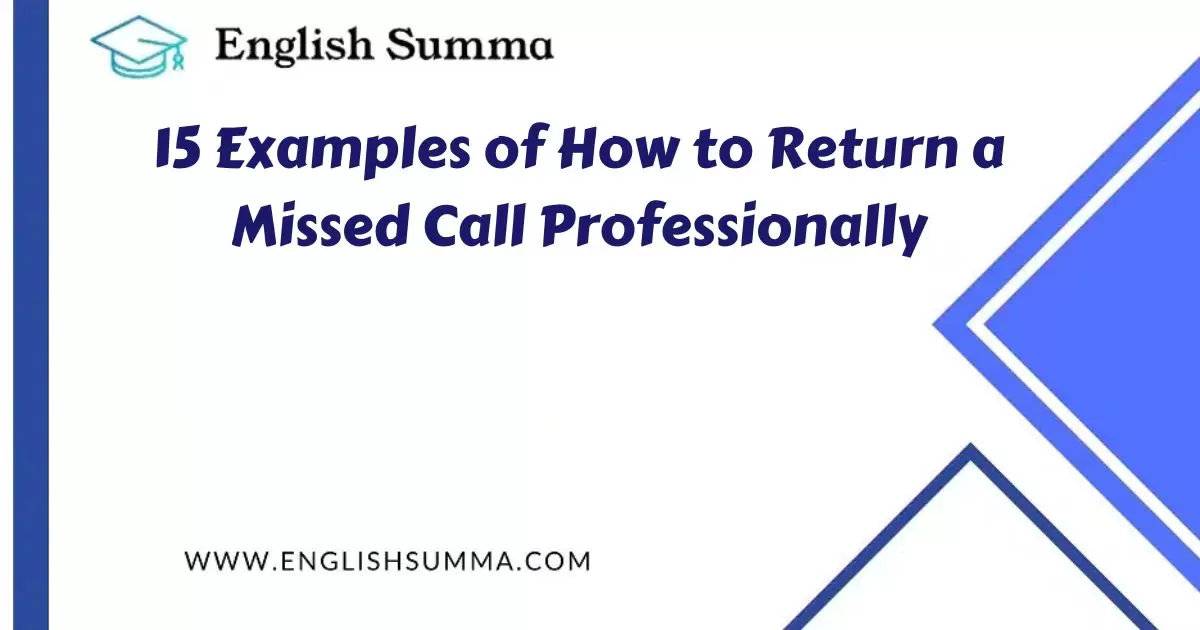 How to Return a Missed Call Professionally