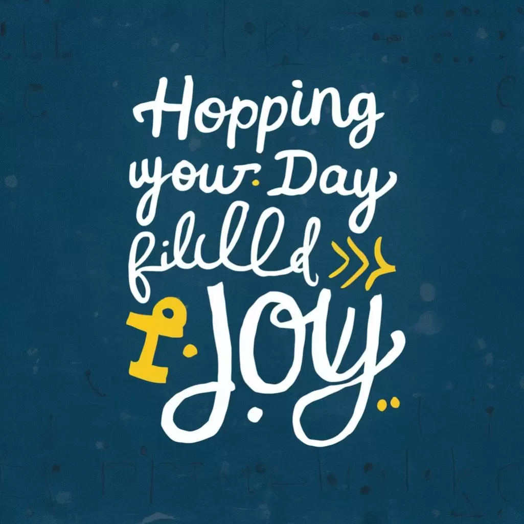 Hoping your day is filled with joy!
