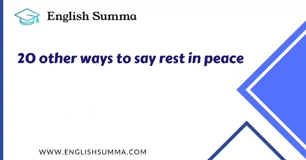 other ways to say rest in peace